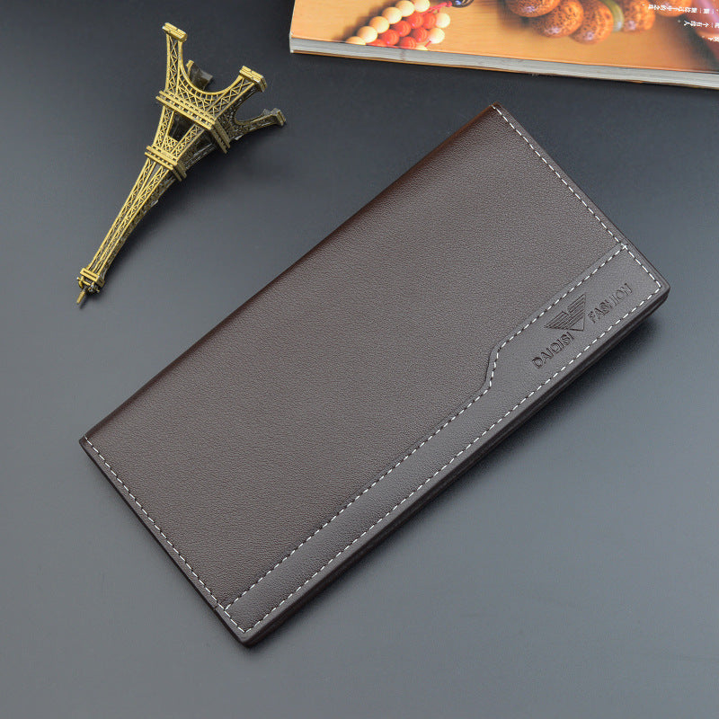 Men's Type Business Multiple Slots Large Capacity Minimalist Thin Soft Leather Men's Wallets