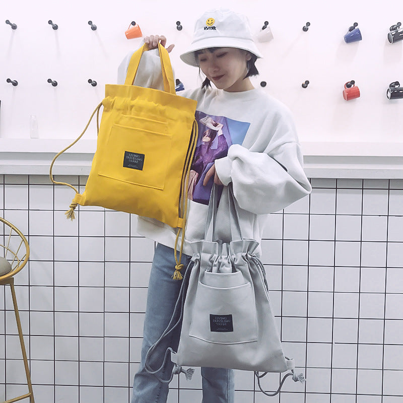 Glamorous Canvas Female Tutorial Creative Drawstring Backpacks