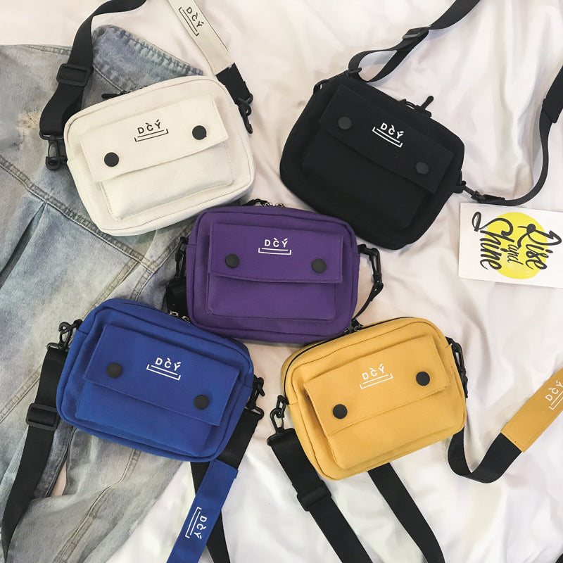 Women's Canvas Korean Style Letter Simple For Shoulder Bags