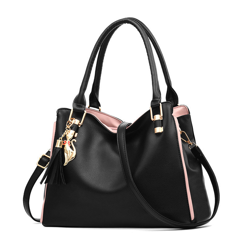 Women's Leather Mother Korean Fashion Simple Large Shoulder Bags