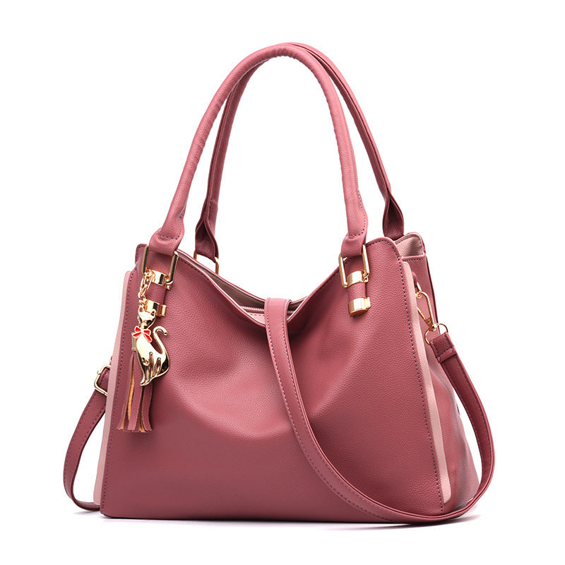 Women's Leather Mother Korean Fashion Simple Large Shoulder Bags