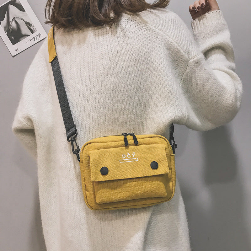 Women's Canvas Korean Style Letter Simple For Shoulder Bags