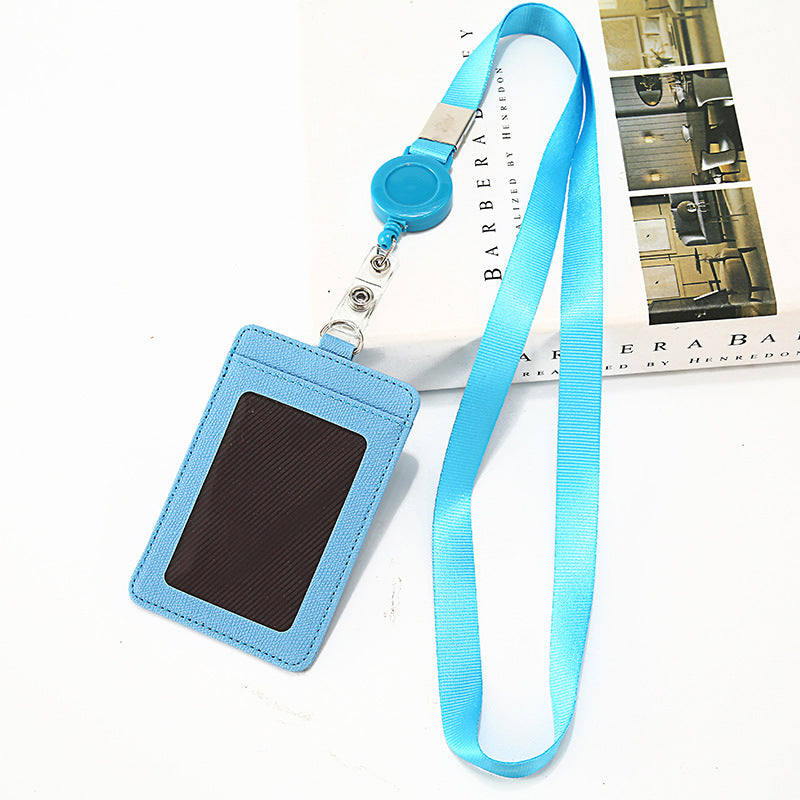 Work Imitation Leather Badge Permit Cover Card Holder