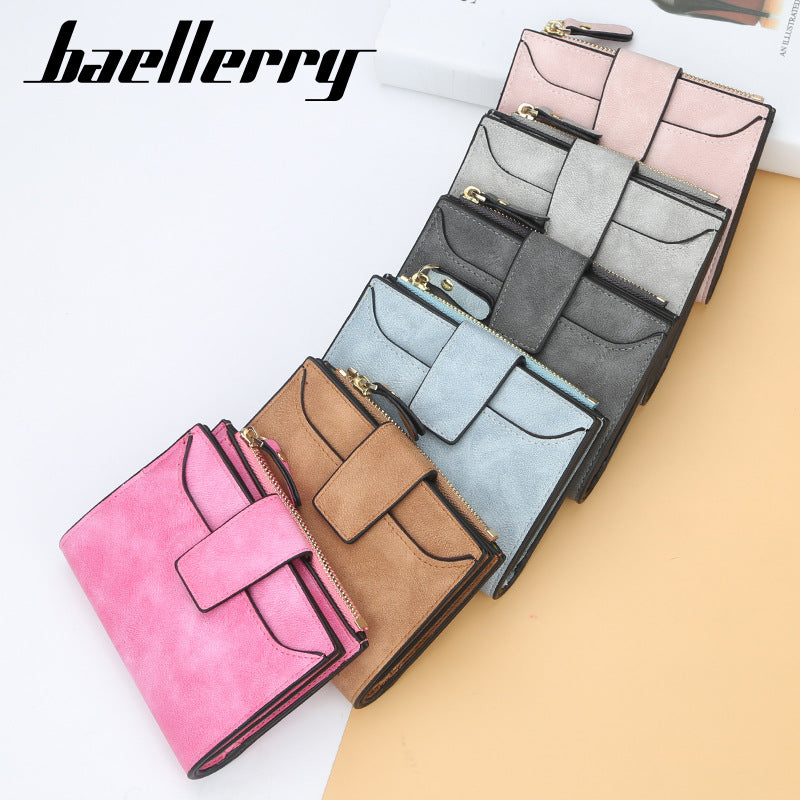 Women's Fashion Short Korean Zipper Multifunctional Ladies Wallets