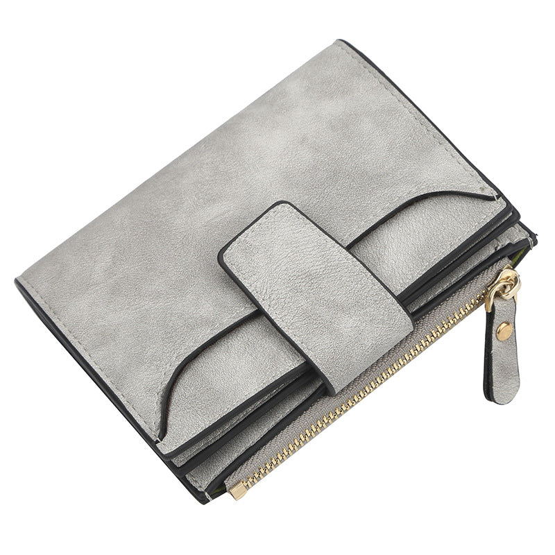 Women's Fashion Short Korean Zipper Multifunctional Ladies Wallets