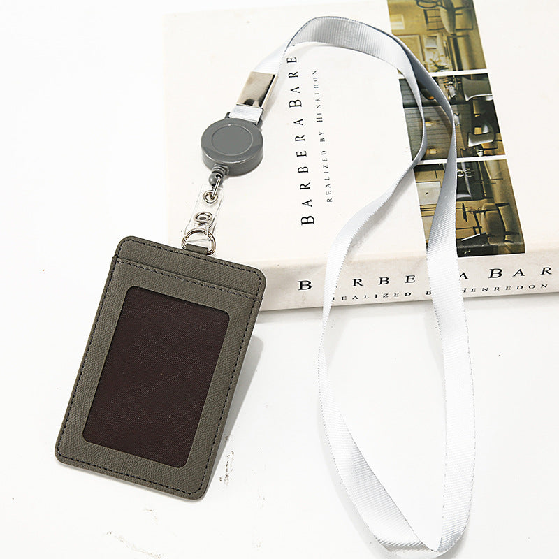 Work Imitation Leather Badge Permit Cover Card Holder