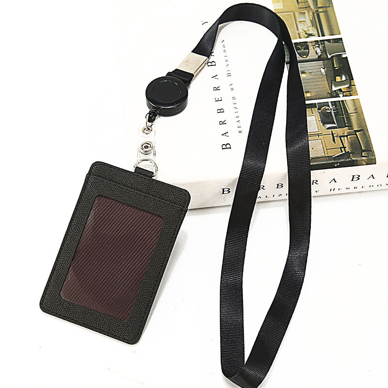 Work Imitation Leather Badge Permit Cover Card Holder