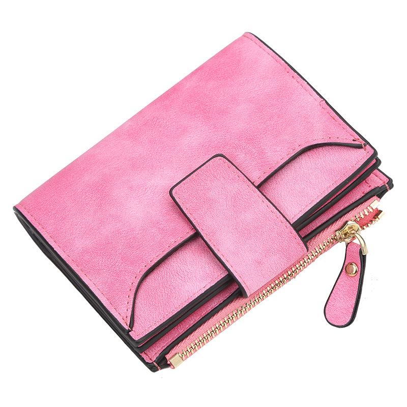 Women's Fashion Short Korean Zipper Multifunctional Ladies Wallets