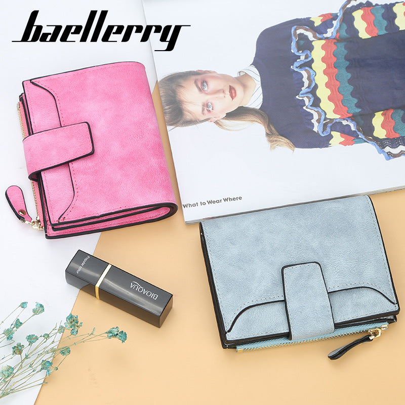 Women's Fashion Short Korean Zipper Multifunctional Ladies Wallets