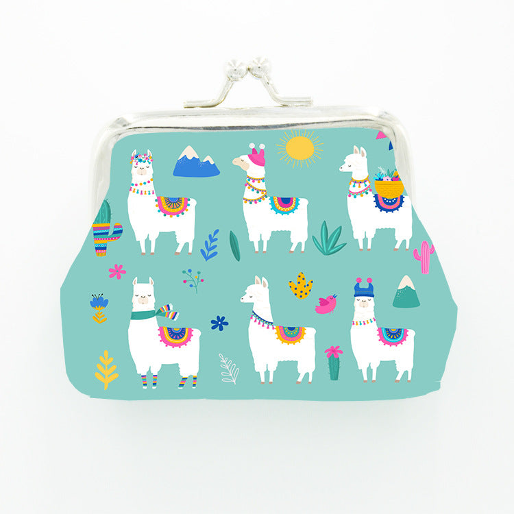 Women's Trendy Alpaca Animal Iron Jewelry Coin Purses
