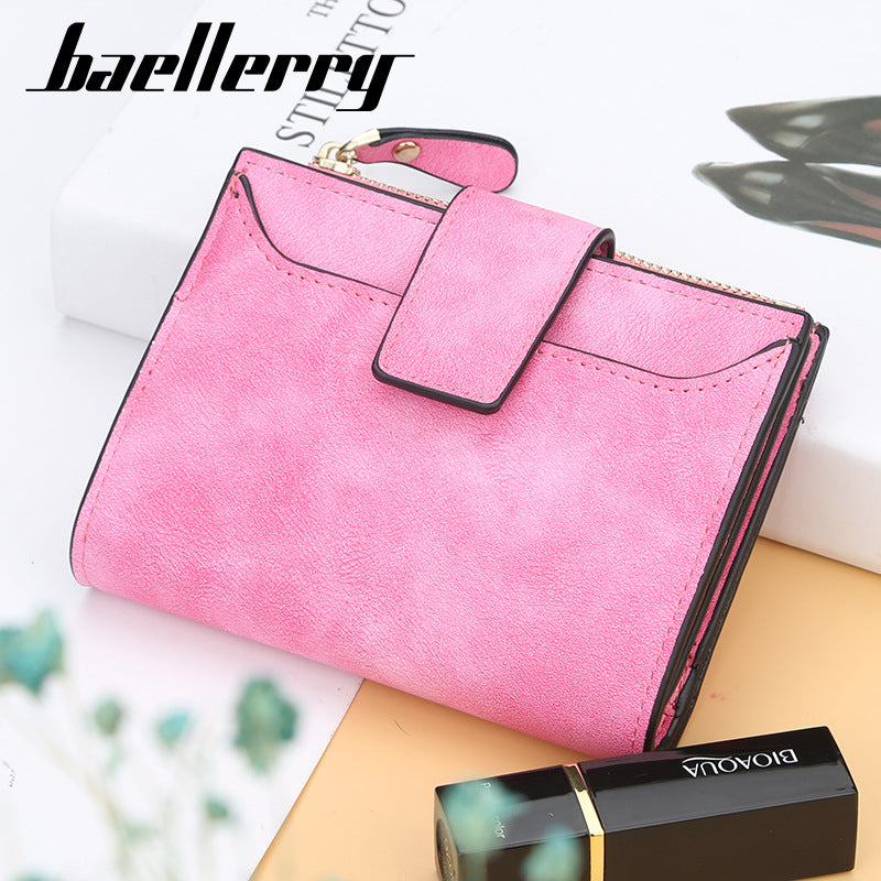 Women's Fashion Short Korean Zipper Multifunctional Ladies Wallets