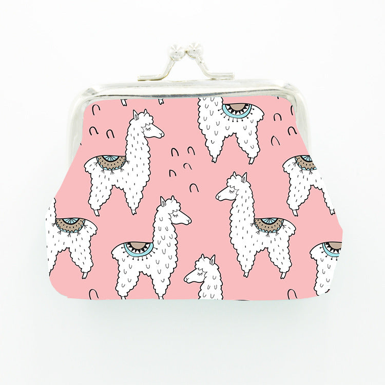 Women's Trendy Alpaca Animal Iron Jewelry Coin Purses