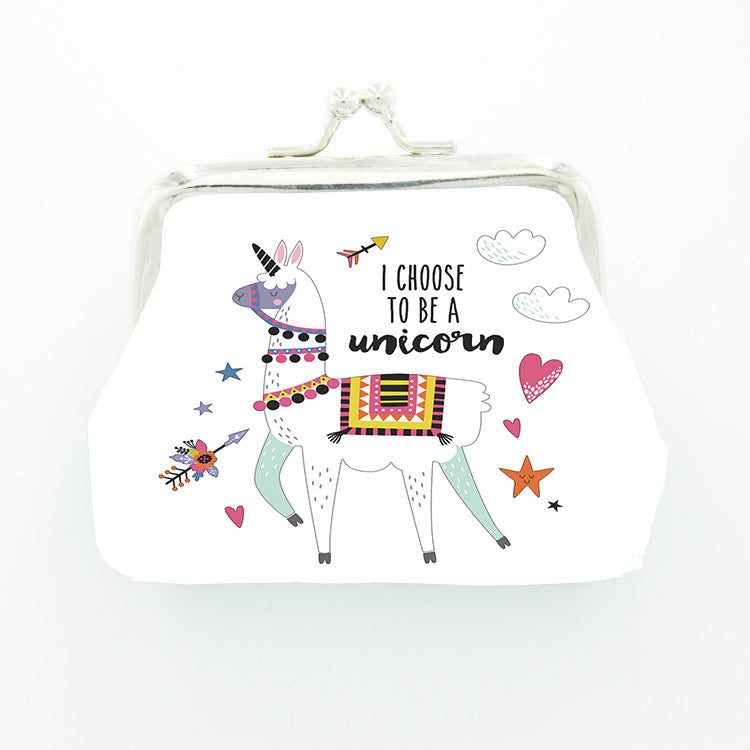 Women's Trendy Alpaca Animal Iron Jewelry Coin Purses