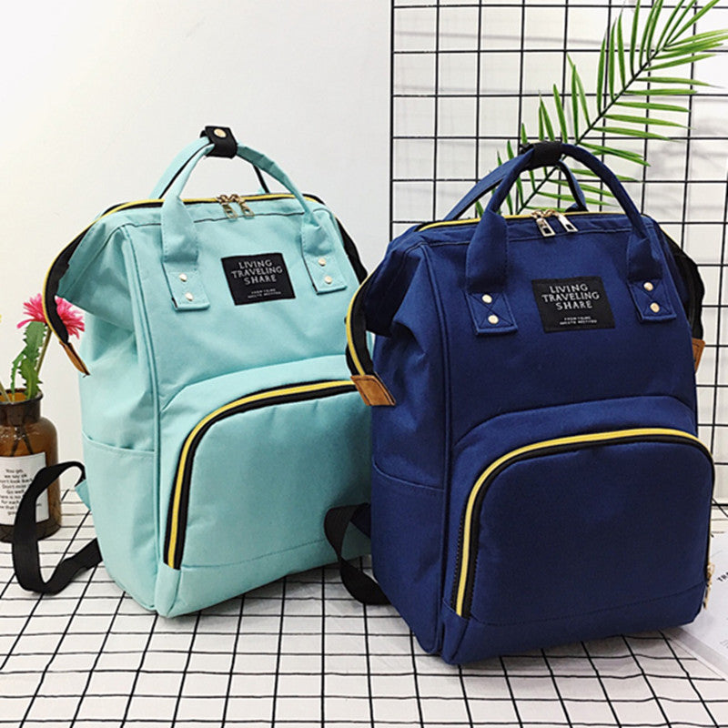 Color Contrast Mummy Large Capacity Mom Backpacks