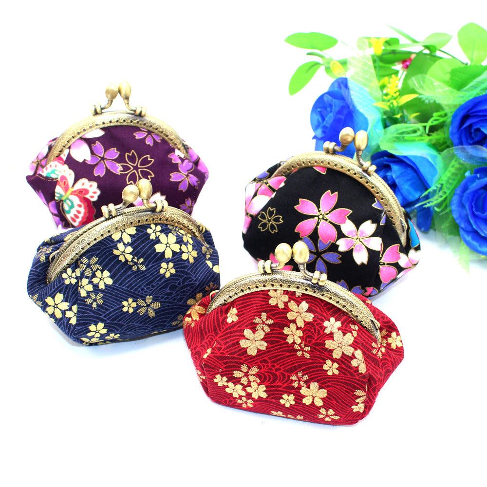 Canvas Fabric Creative Hand Holding Frame Coin Purses