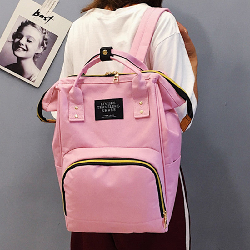 Color Contrast Mummy Large Capacity Mom Backpacks