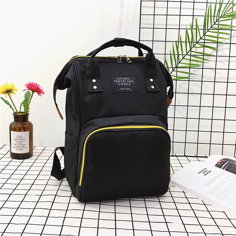 Color Contrast Mummy Large Capacity Mom Backpacks