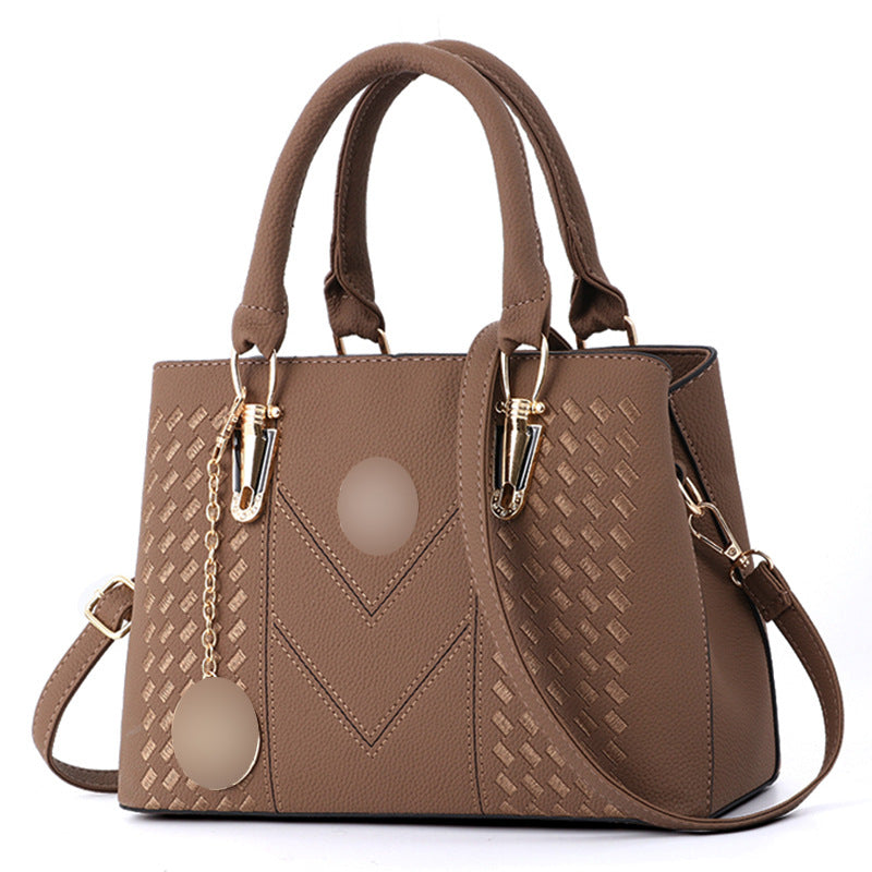 Women's Korean Fashion Embroidery Thread Big Handbags