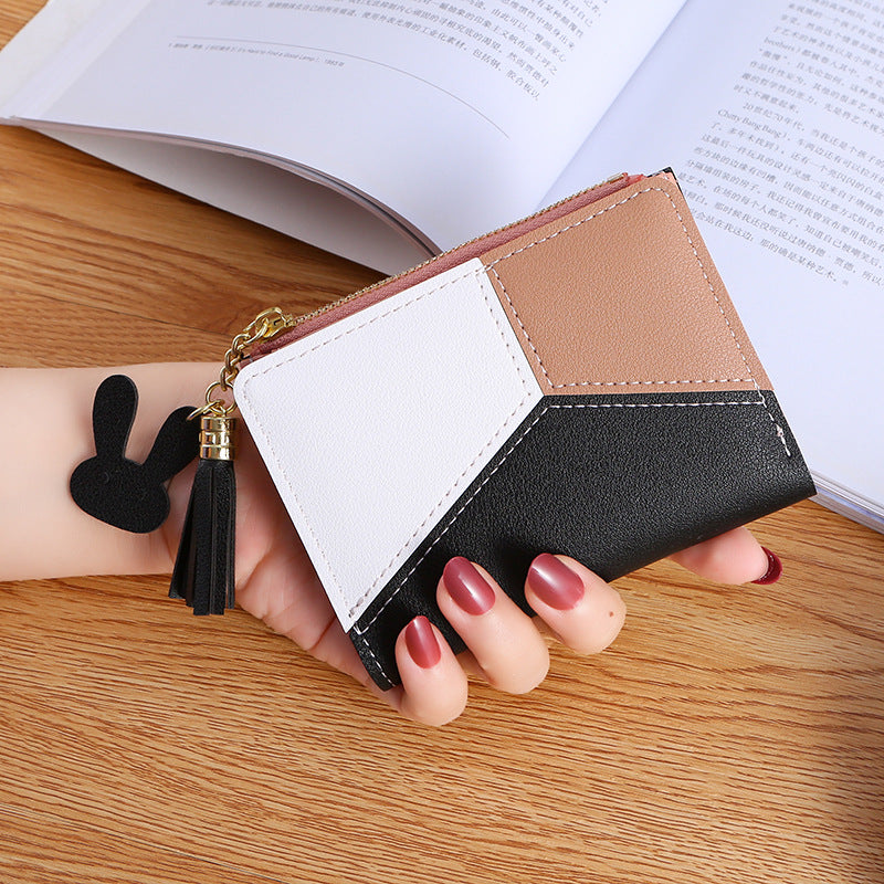 Women's Short Zip Korean Style Tassel Simple Purses