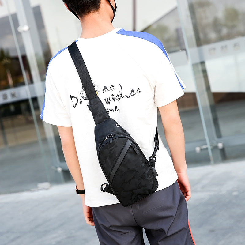 Stylish Men's Korean Style Trendy Camouflage Men's Chest Bags
