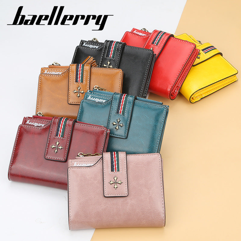 Creative Women's Personalized Tassel Zipper Short Ladies Wallets