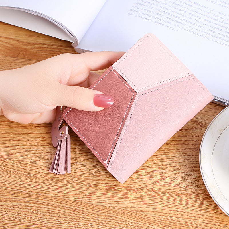 Women's Short Zip Korean Style Tassel Simple Purses