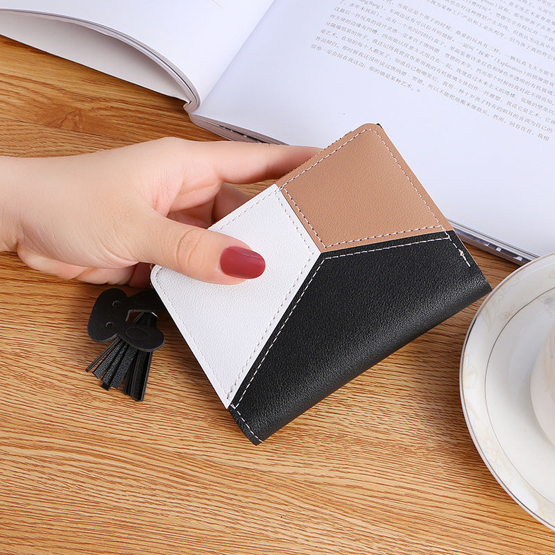 Women's Short Zip Korean Style Tassel Simple Purses