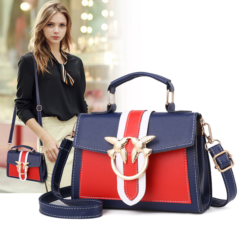 Slouchy Women's Fashionable Korean Contrast Color Crossbody Bags