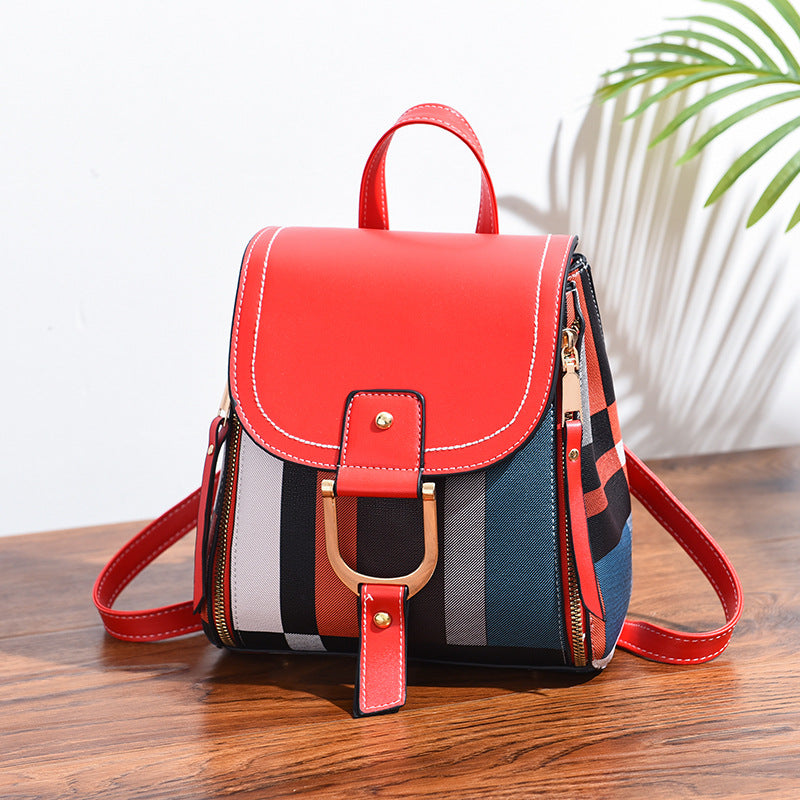 Women's Korean Style Fashion Soft Leather Large Backpacks