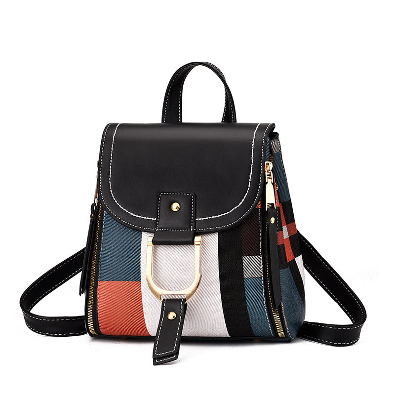 Women's Korean Style Fashion Soft Leather Large Backpacks