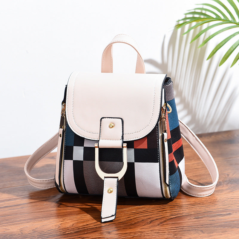 Women's Korean Style Fashion Soft Leather Large Backpacks