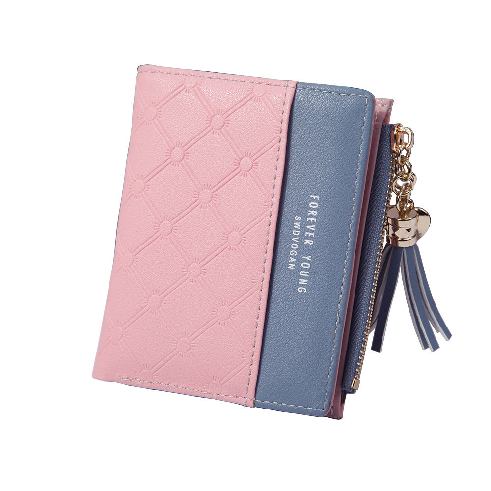 Classic Women's Fashion Fresh Zipper Short Ladies Wallet