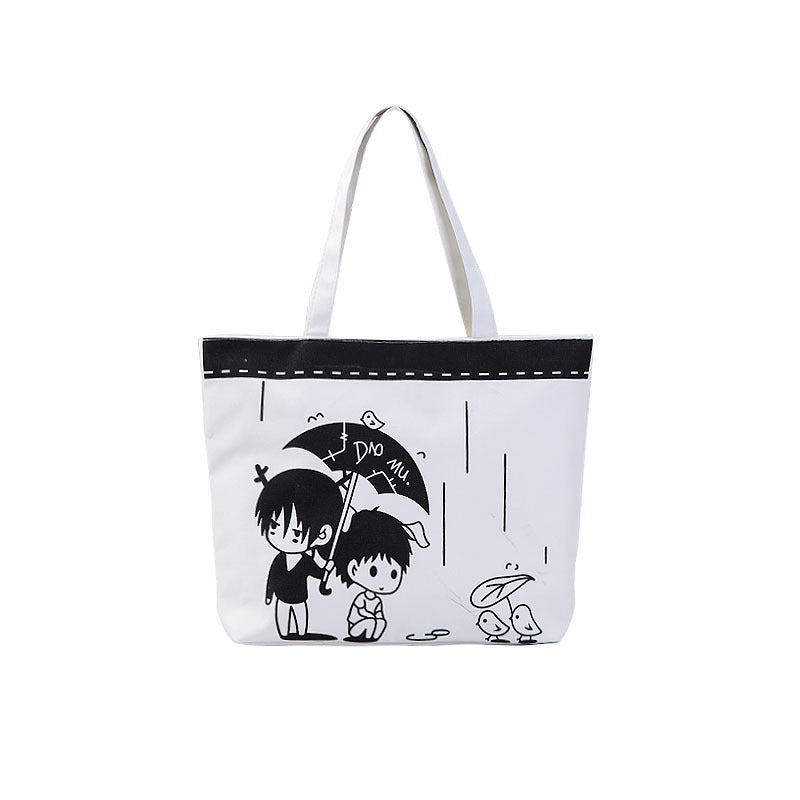 Women's Canvas Artistic Cloth Large Capacity Class Shoulder Bags