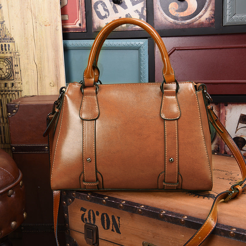 Women's Leather Korean Style One Join Shoulder Bags
