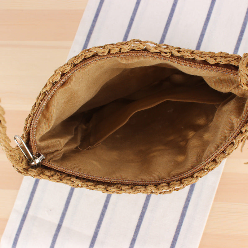 Simple Hollow Tassel Straw Hand-woven Summer Bags