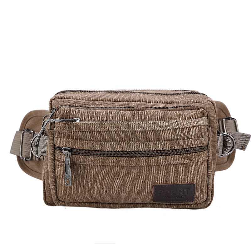 Men's Attractive Fashion Canvas Riding Mobile Men's Waist Packs