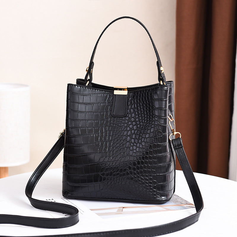 Women's Fashion Korean Style Stone Pattern Portable Shoulder Bags