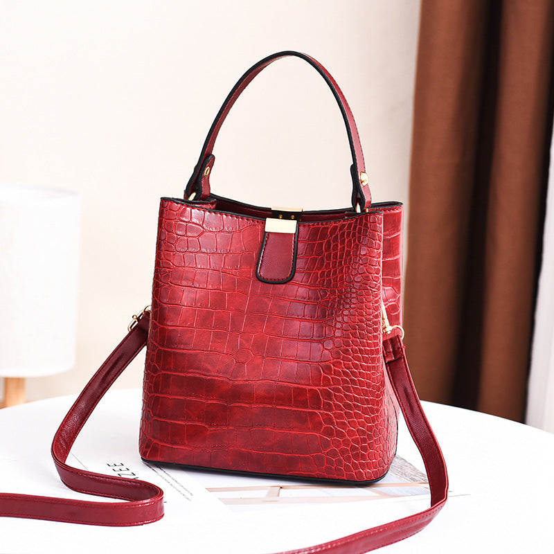 Women's Fashion Korean Style Stone Pattern Portable Shoulder Bags