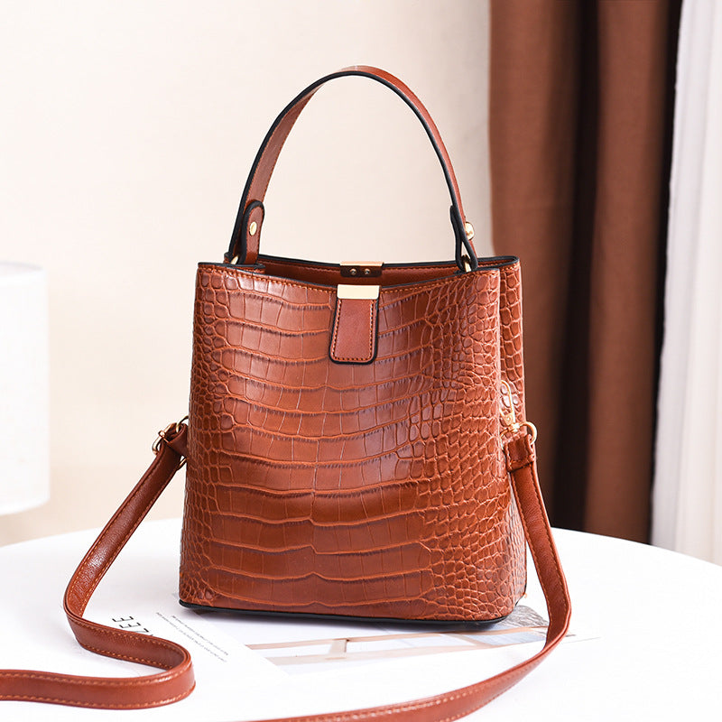 Women's Fashion Korean Style Stone Pattern Portable Shoulder Bags