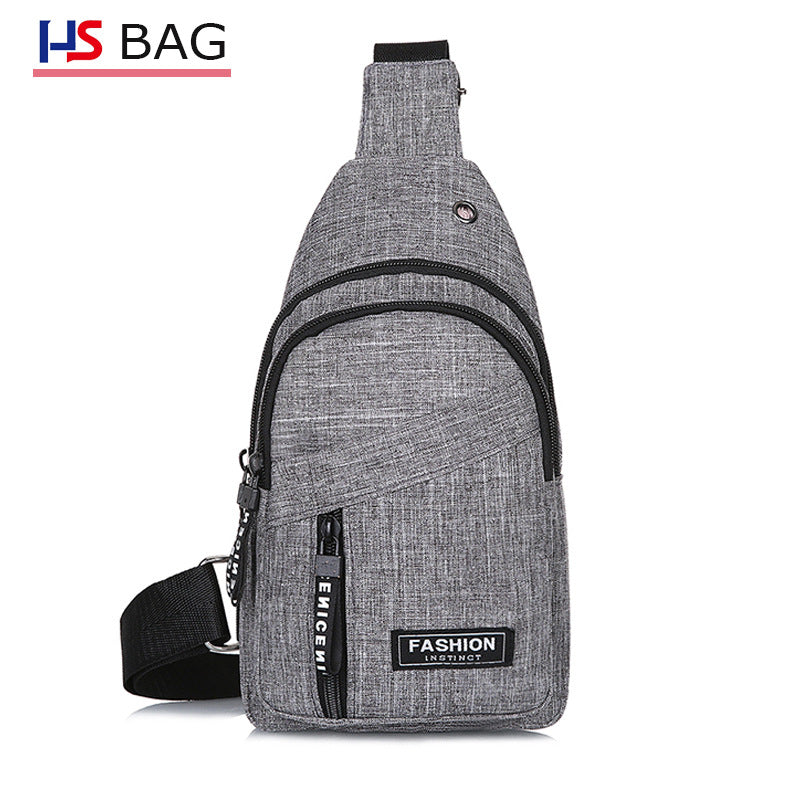 Style Large Capacity Fleece In One Men's Chest Bags