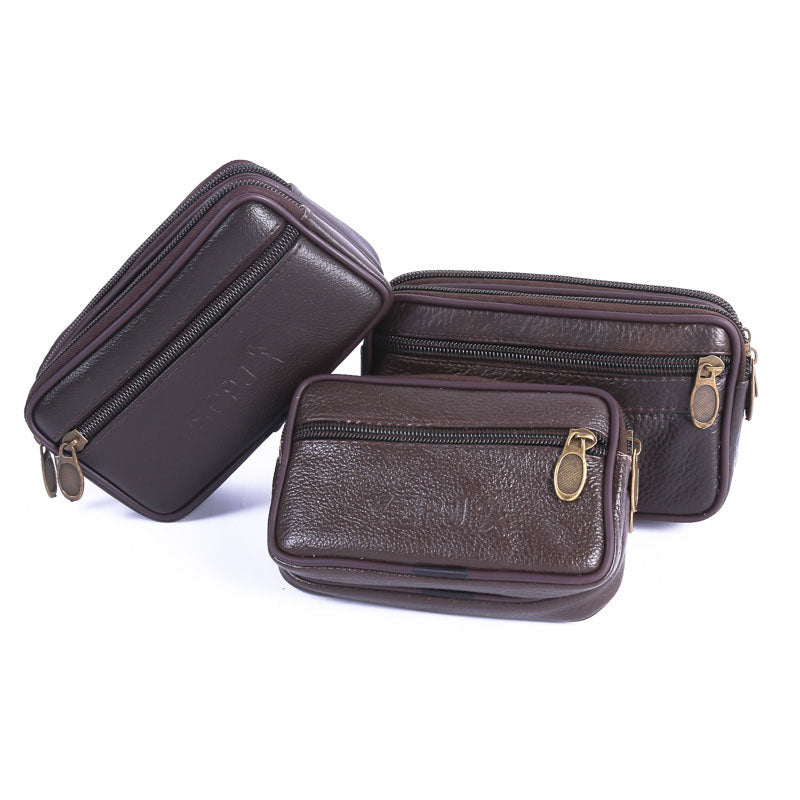 Men's Stylish Change Cowhide Waterproof Cell Bags