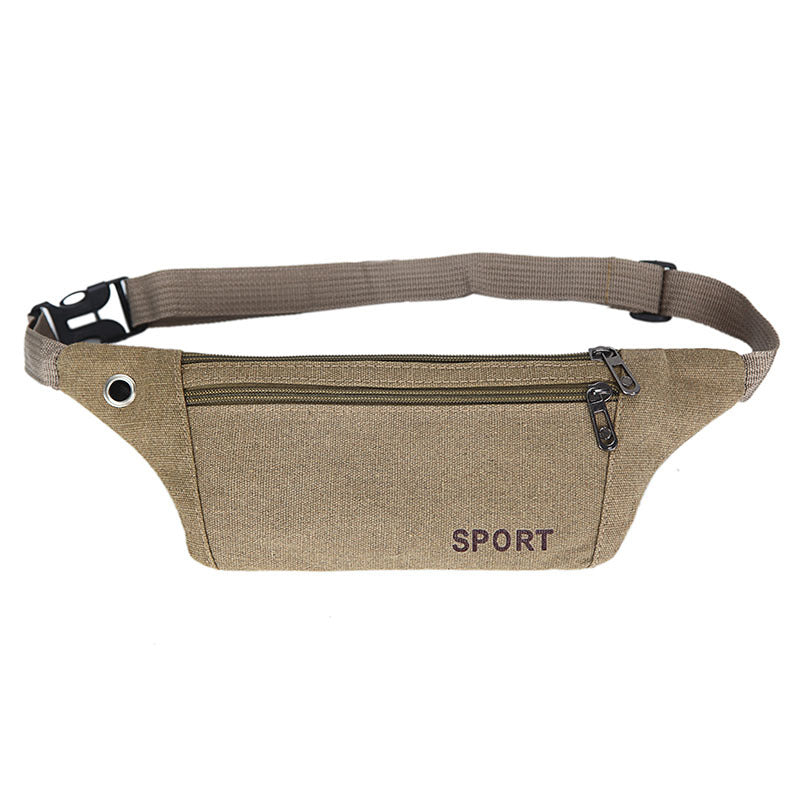 Men's Korean Style Leisure Canvas Invisible Next To The Men's Waist Packs