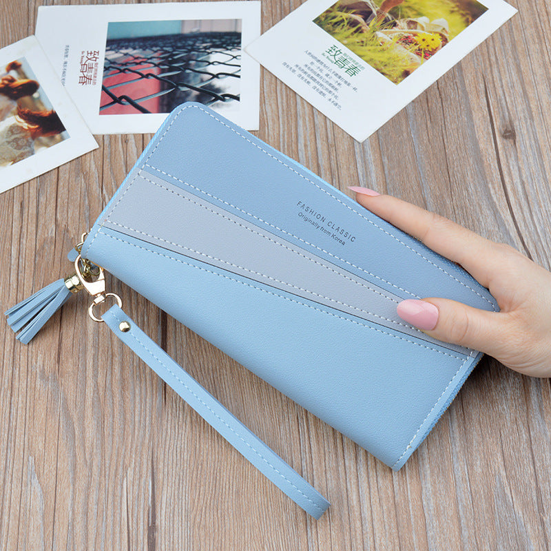 Women's Female Korean Style Stitching Contrast Color Ladies Wallets