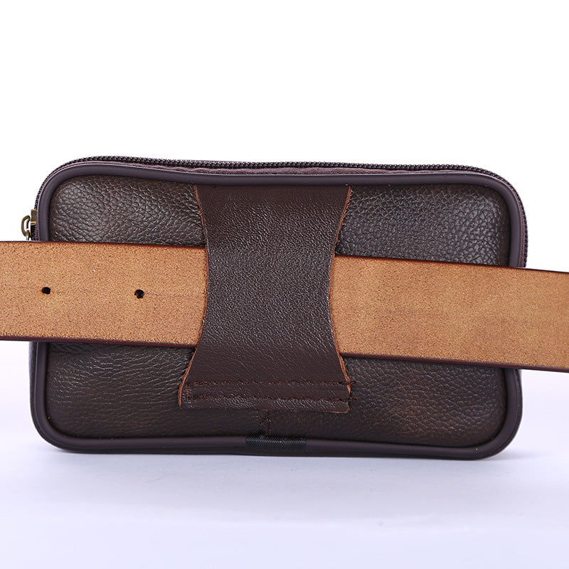 Men's Stylish Change Cowhide Waterproof Cell Bags