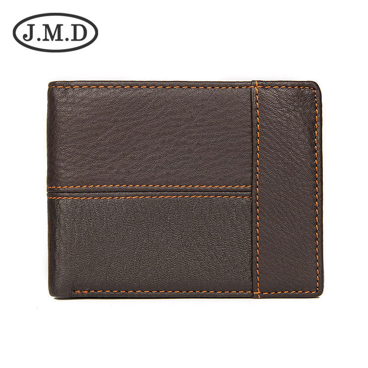 Men's Retro Leather Short Multi Slots American Men's Wallets