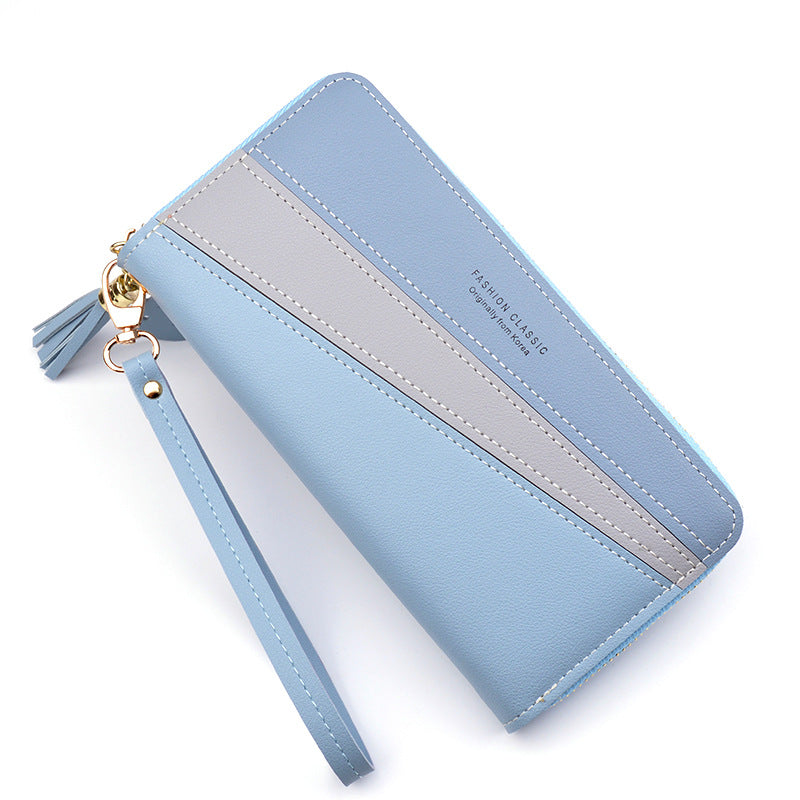 Women's Female Korean Style Stitching Contrast Color Ladies Wallets