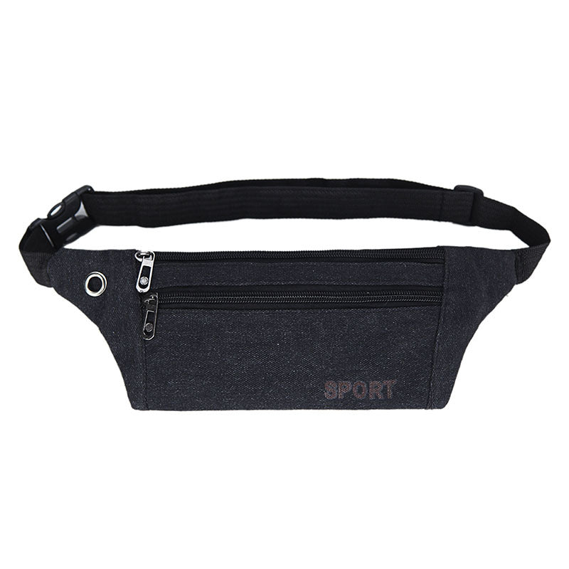 Men's Korean Style Leisure Canvas Invisible Next To The Men's Waist Packs
