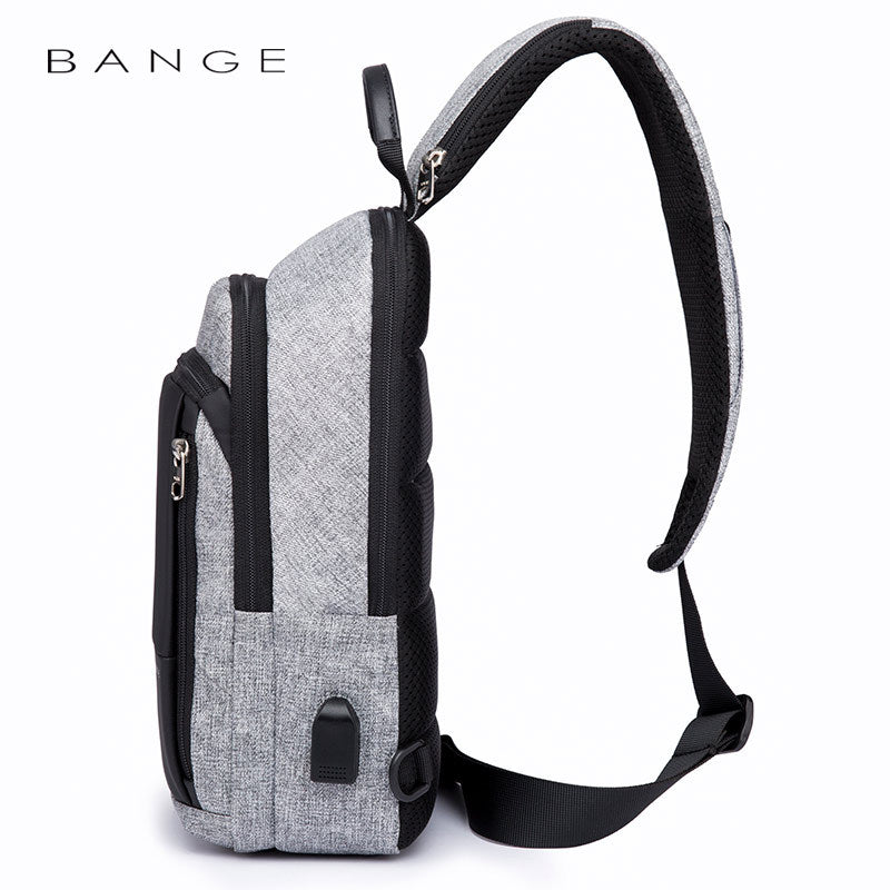 Men's Bange Business Charging Trendy Waterproof Oxford Men's Chest Bags