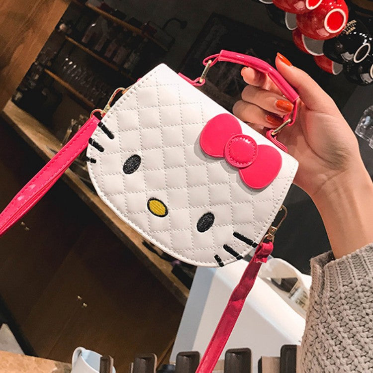 Women's Korean Style Embroidered Kitten Bow Shoulder Bags
