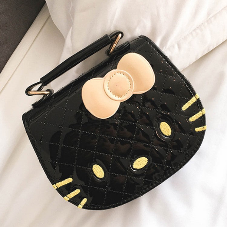 Women's Korean Style Embroidered Kitten Bow Shoulder Bags